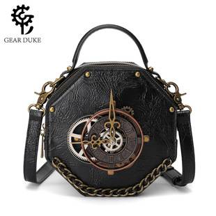 New Foreign Trade Bag Women's European and American Punk Industrial Retro Style Women's Shoulder Crossbody Bag Niche Handbag