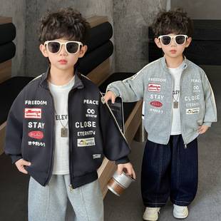Boys' Jacket 2026 New Style Children's Spring Outfit Cool Cardigan Jacket Baby Spring and Autumn Cool Boy Baseball Jacket