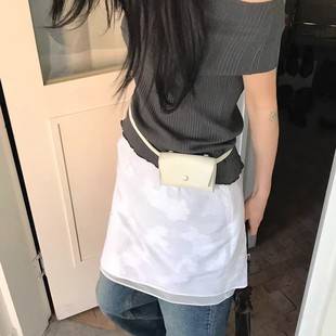Vintage Women's Bag Niche 2025 Trendy Card Bag Spring All-match Fashionable Waist Hanging Small Square Bag Korean Style Matching Waist Bag