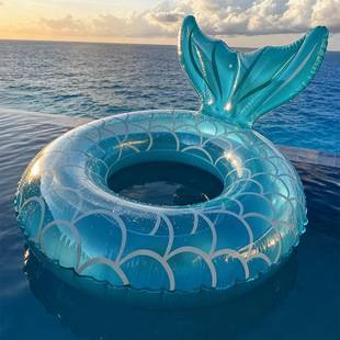 Thickened Swimming Ring, Mermaid Seat Ring, Inflatable Lifebuoy, Adult and Children's Water Toy, Swimming Ring, Underarm Ring