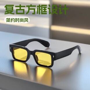 Street Style Sunglasses, European and American New Retro Square Frame Sunglasses, Men's Simple Anti-Uv Sunglasses, Women's Cross-Border Wholesale