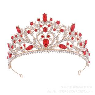 Bridal Crown Three-Piece Set Alloy Rhinestone Princess Crown Tiara Hair Accessories Wedding Style Dress Hair Hoop Accessories