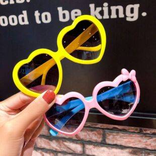 Children's Cartoon Sunglasses, Sunshade, Sun Protection, Simple Style, Candy Color, Girls' Baby Glasses Toy, New Model