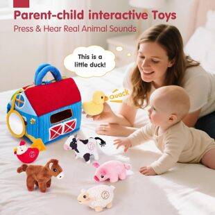 Cross-border children's plush toy house doll blind box infant educational sensory toy farm mini doll