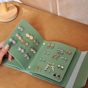 Aihuo Portable Jewelry Bag Cross-Border Earrings Creative Jewelry Storage Book Multi-Layer Jewelry Bag Leather Factory Wholesale