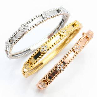 High-End Precision Narrow Kaleidoscope Bracelet for Women, Plated with 18K Gold, Fully Inlaid with Diamonds, High-End Feel, Adjustable Open Bracelet, Direct Sales from the Manufacturer