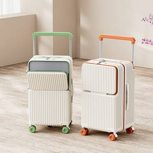 2025 New Wide Trolley Suitcase Large Capacity Boarding Case Front Opening Password Box Men's Suitcase Trolley Case Women