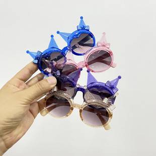 Children's Cute and Super Cute Kuromi Sun Protection Sunglasses New Style Kids Fashion Bow Sunglasses for Boys and Girls