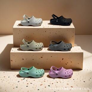 Celebrity Croc Shoes Summer Men's and Women's Children's Comfortable Outdoor Beach Shoes Closed-Toe Wholesale Sandals Non-Slip