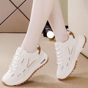 Cross-Border Large Size White Shoes for Women Breathable Running Forrest Gump Shoes 2025 Spring & Fall New Versatile Ultra-Light Casual Sports Shoes