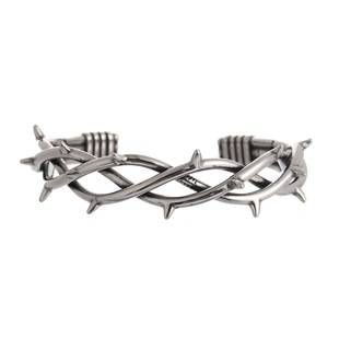 Gothic Thorn Bracelet, Punk Style Spiked Metal Bracelet, Stainless Steel Twisted Jewelry