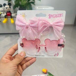 Children's Fashion Bear Ear Glasses Cute Baby Children's Sunglasses Gradual Explosion Cartoon Sunglasses