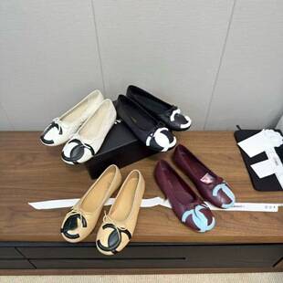 [High-end Version] 2026 New Style Elegant Flat Shoes with Bowknot, Genuine Leather Shallow-Heel Ballet Flats