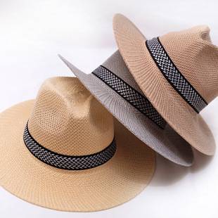 Summer men's sunscreen sunshade hat beach big brimmed straw hat old man hat cool hat hat sun hat wholesale fishing hat