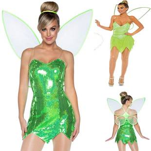 2022 Christmas Halloween Costume Cosplay Cosplay Dress Naughty Fairy Elf Wings Costume