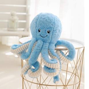 Cross-Border Colorful Big Octopus Plush Toy Baby Soft Tentacle Marine Creature Doll Gift