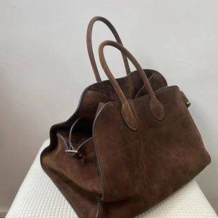 Tote Bag Women's 2024 New Autumn and Winter High-End Niche Design Large Capacity Retro Commuter Handbag