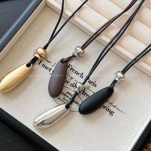 Minimalism~Water Drop Pendant Necklace for Women 2025 New Style High-End Long Sweater Chain Niche Decorative Accessory