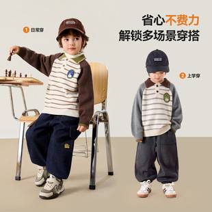 [Anti-Pilling] Dudu's Children's Sweater Winter Boys' Warm Knitwear Baby Winter Clothing Trendy Children's Wear