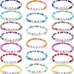 Cross-Border Hot-Selling Friendship Bracelets, Hairbands, Hairbands, Matching Soft Pottery Bracelets, Rice Bead Bracelets, Christmas Bracelets, Halloween Bracelets