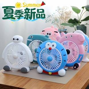 Cartoon electric fan desktop small fan turning page fan student dormitory mini small fan silent home desk fan wholesale