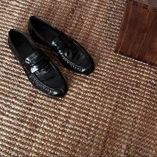 Studiolee Grape Mom's High-Quality Leather Pleated Chunky Heel Loafers for Women, 2026 New Spring and Autumn Model