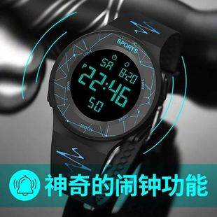 Waterproof Luminous Electronic Watch for Men, Trendy and Simple, Female Junior High School Students, Teenagers and Children, Multifunctional Sports Watch
