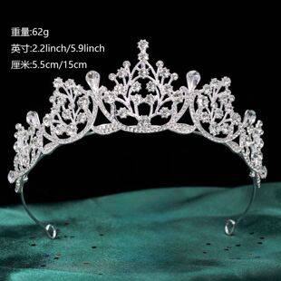 Cross-border bridal crown hair accessory, Baroque princess headpiece, birthday 18-year-old headband, queen's crown, hair crown factory