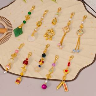 Alloy Chinese-Style High-End Lion Dance Pendant DIY Accessory for Traditional Chinese Clothing, Versatile and Elegant Ornament