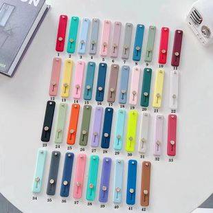 Adhesive Phone Case Wristband Ring Holder Back Strap Support Universal Protective Cover Stand for Lazy People Foldable