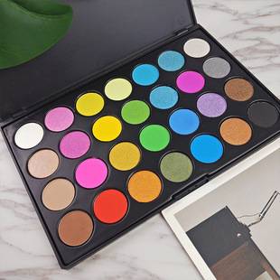28-Color Stage Makeup Eyeshadow Palette for Performance, Studio Training, and School Use, Featuring Pearlescent, Matte, and Glitter Makeup Palette