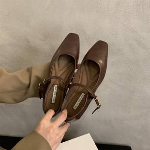 French-Style Evening Breeze Temperament Commuting Shoes for Women 2025 New Autumn Korean Version Fairy Chunky Heel Mary Jane Small Leather Shoes