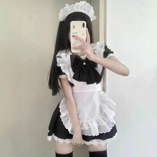Japanese Cute Lolita Bunny cosplay Black and White Maid Maid Lolita dress