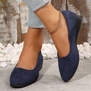 Spring New Pointed Women's Shoes European and American Foreign Trade plus size Shallow Wedge Shoes Women's Shoes Sports Casual Shoes for Women