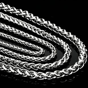 Stainless Steel Cuban Chain 3/4/5/6/7/8mm Men's Necklace Hip-Hop Basket Chain Smooth Titanium Steel Bracelet Bare Chain