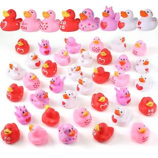 Hot-Selling Foreign Trade Vinyl Toys, Valentine's Day Mixed-Pack Small Ducks 6cm Floating Ducks, Baby Bathroom Water Toys