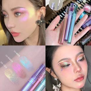 Meiluni Liquid Eyeshadow Teardrop Pearlescent Glitter Chameleon Fine Flash Super Flash Brightening Tablet Highlight