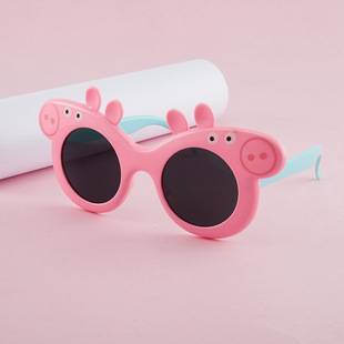 Piggy Children's Glasses Korean Style Children's Sunglasses Cartoon Sunglasses for Boys and Girls Wholesale Anti-Uv