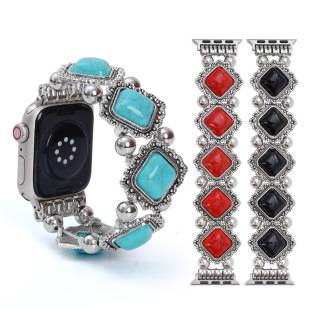 Cross-border popular bohemian turquoise smart watch strap suitable for iwatch full series smart watch