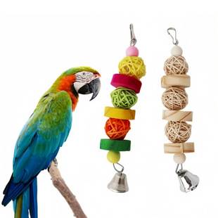 Parrot Supplies Bird Toys Wooden Chewing Toys Rattan Ball Toys Bird Teething Toys Manufacturer Wholesale
