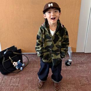 Boys' Jackets, Kidsren's Spring & Fall Clothing 2025 New Handsome Camouflage Hooded Sweatshirts, Baby Girls' Trendyy Long-Sleeved Jackets