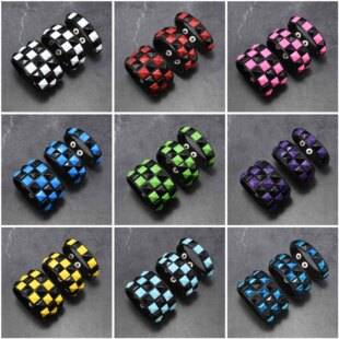 3-Piece Set of Colorful Square Rivet Wide Leather Bracelets in Stock, Punk Style, Multiple Colors Available, Trendy Cool Bracelets for Men and Women, Wholesale