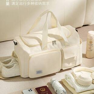 Foldable Travel Bag Large Capacity Women's Sports Fitness Bag Short-distance Travel Boarding Bag Travel Luggage Storage Bag