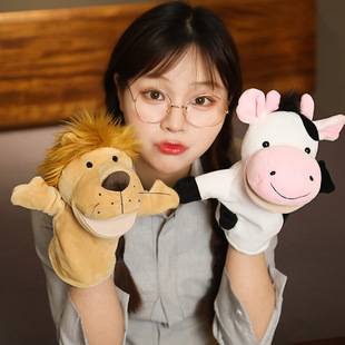 Animal Hand Puppets, Various Styles of Plush Toys, Open-Mouthed Dolls, Lions, Ducks, Monkeys, Kindergarten Interactive Dolls in Stock