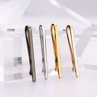 Tie Clip Men's Classic Simple Jewelry Grade Copper Material Electroplated Gold Business High-end Light Luxury