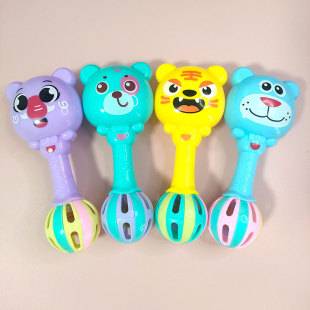 Rattle toys small toys baby hand rattle baby hand holding double bell children's toys manufacturers wholesale