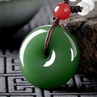 Safety buckle factory direct wholesale Afghan white jade safety buckle pendant live broadcast for men and women jade necklace welfare