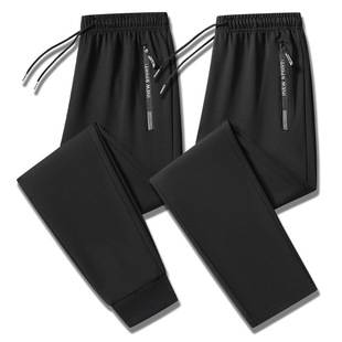 2025 Men's New Spring and Autumn Straight Loose Sports Sweatpants Simple Versatile Casual Pants Plus Size Men's Pants