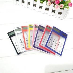 Cross-Border Simple Ultra-Thin Transparent Touch Screen Solar Calculator, Fashionable, Simple, Practical, Business-Friendly, Printable Gift