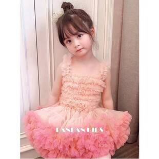 Baby girl's spring and summer tutu dress, princess dress, mesh fluffy cake dress, formal dress, first birthday gift